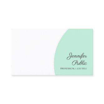Template Mint Green White Modern Handwriting Text