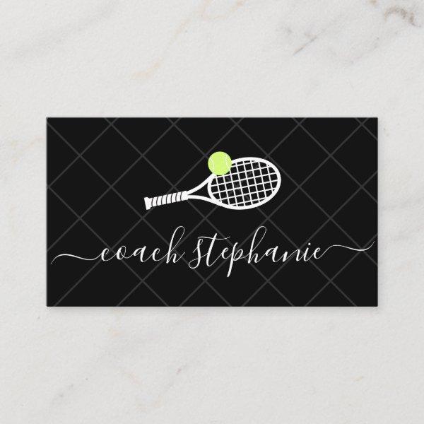 Tennis Coach Instructor Custom Modern Elegant