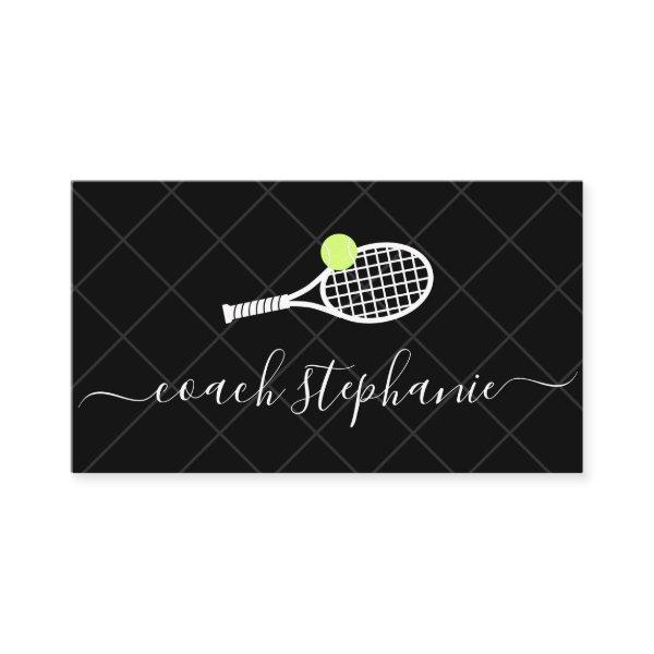 Tennis Coach Instructor Custom Modern Elegant