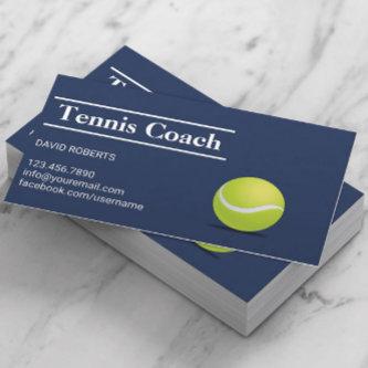 Tennis Coach Navy Blue Minimalist