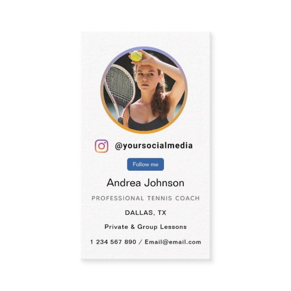 Tennis Coach Photo Social Media Profile Follow