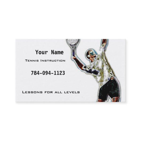 Tennis Instruction Calling Card