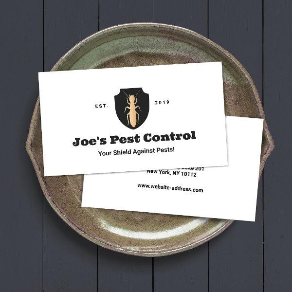Termite Pest Control Shield Logo