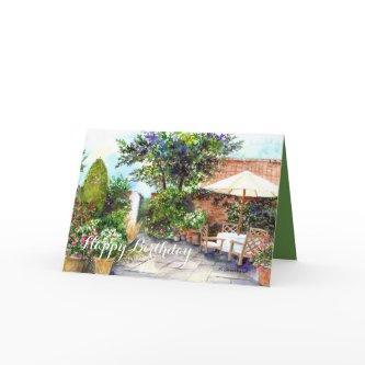 Terrace of The Manor House Card