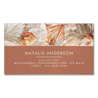 Terracotta Bohemian elegant modern pampas grass Bu  Magnet