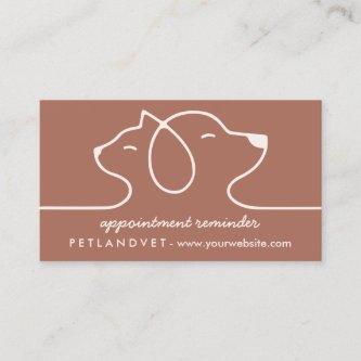Terracotta Ivory Line Logo Cat Dog Pet Appointment