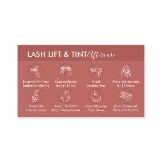 Terracotta Lash Lift Tint Aftercare Instructions