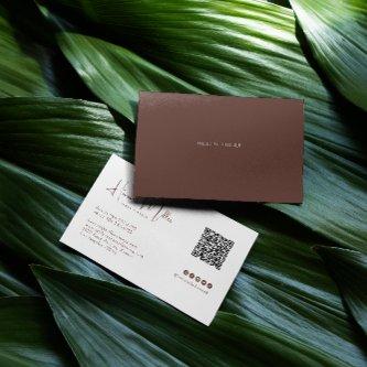 Terracotta | Modern Elegant Minimalist QR Code