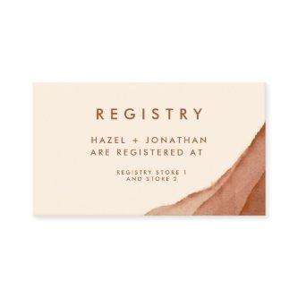 Terracotta Ombre Minimalist Boho Wedding Registrr