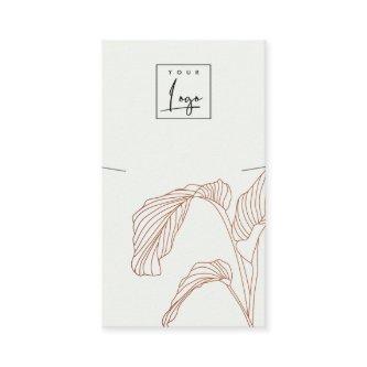 Terracotta Palm Leafy Sketch Necklace Display