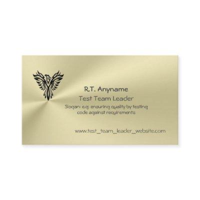 Test Team Leader with Phoenix logo on gold effect