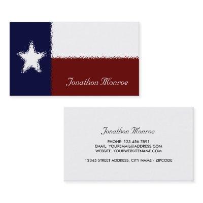 Texas Lone Star Flag Glass Effect Texan