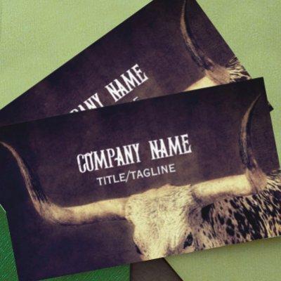 Texas longhorn cow rustic country custom brown