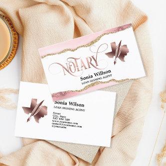 Texas Notary Loan Signing Agent Modern Blush Pink