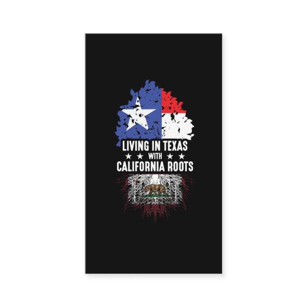 Texas State Ancestry Flag California Roots Tree