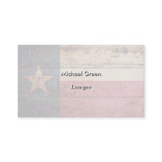Texas State Flag on Old Wood Grain