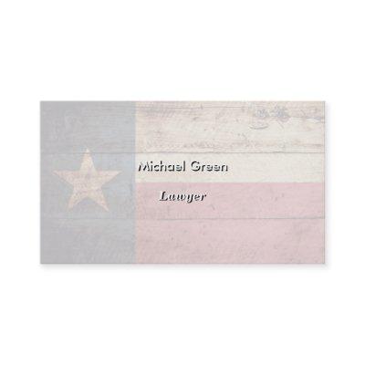Texas State Flag on Old Wood Grain