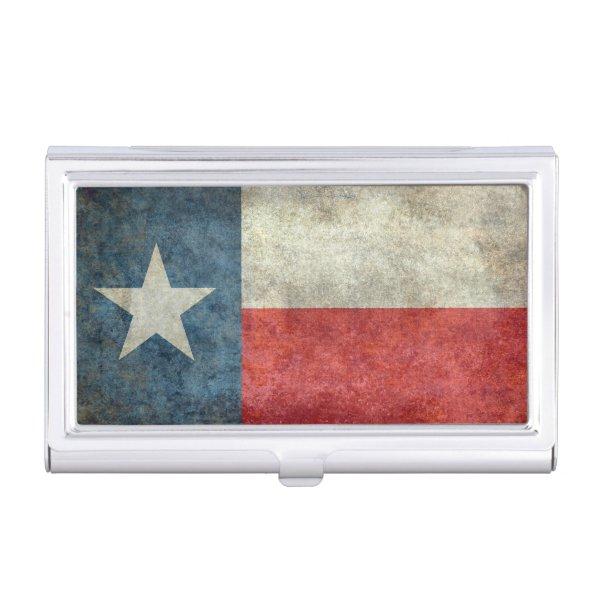 Texas state flag vintage retro style card holder