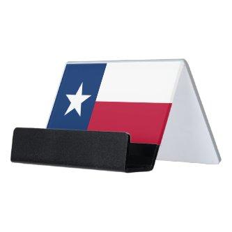 Texas State & Texas Flag / USA Desk  Holder