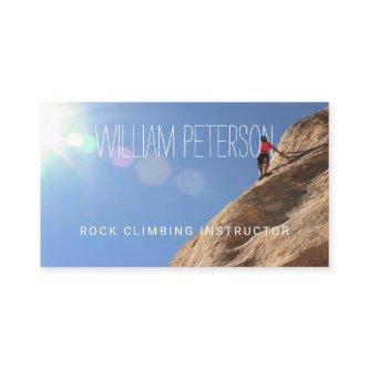 Text Integrated Rock Climbing Photo