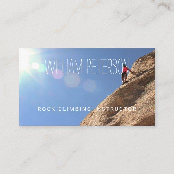 Text Integrated Rock Climbing Photo