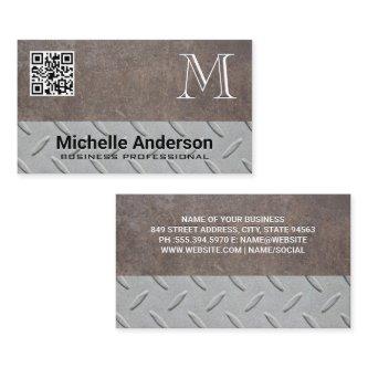 Textured Metal | Steel Pattern | Industrial | QR