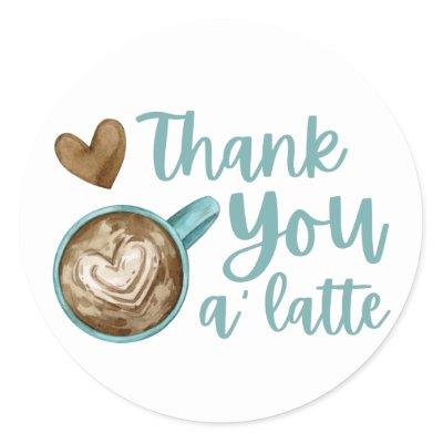 Thank You A' latte Sticker