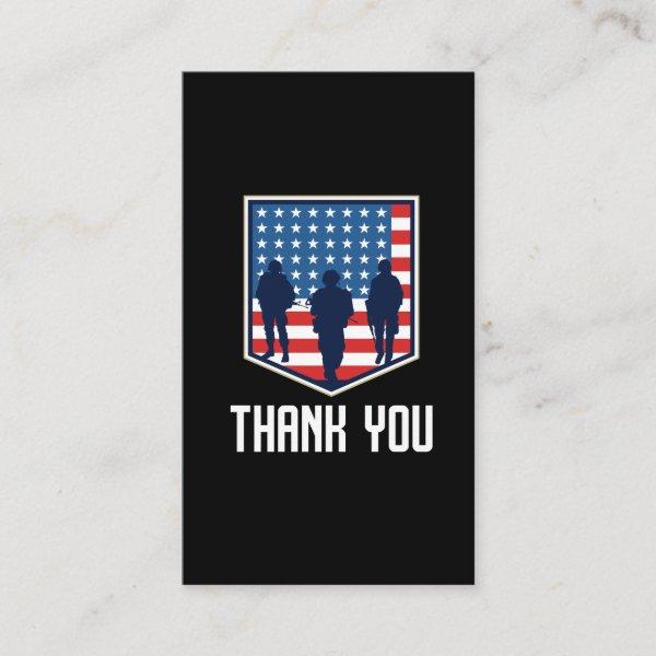 Thank You American Soldiers USA Flag