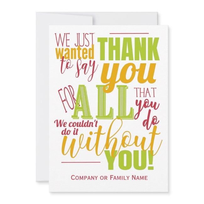 Thank You Appreciation Thanks Message