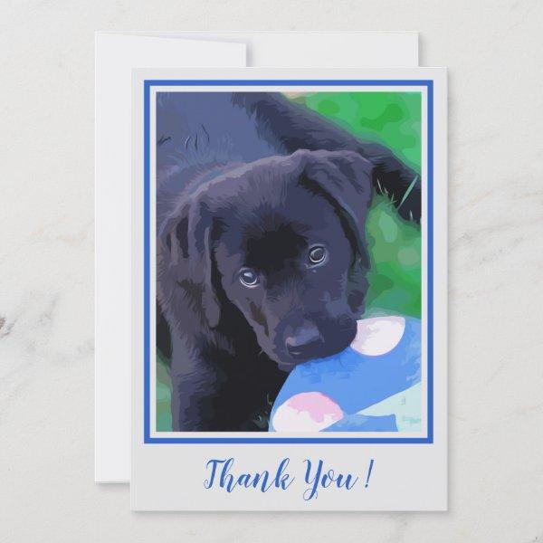Thank You Black Lab Cute Puppy Labrador Dog