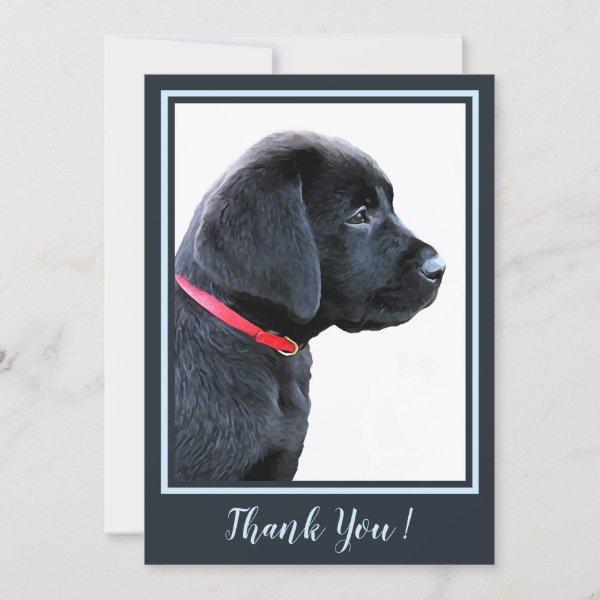 Thank You Black Labrador Puppy - Modern Cute Dog