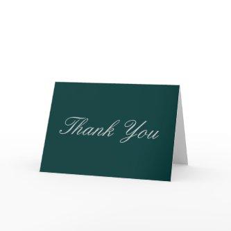 Thank You Blue Green Color Greeting Card