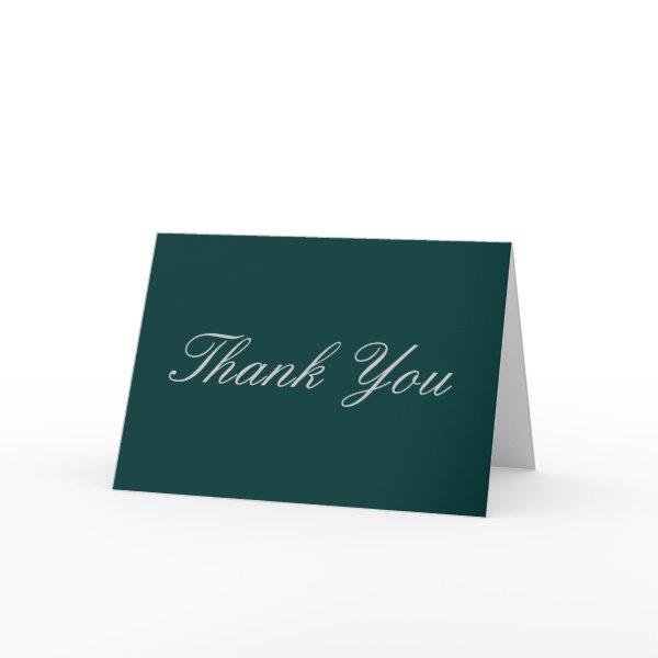 Thank You Blue Green Color Greeting Card