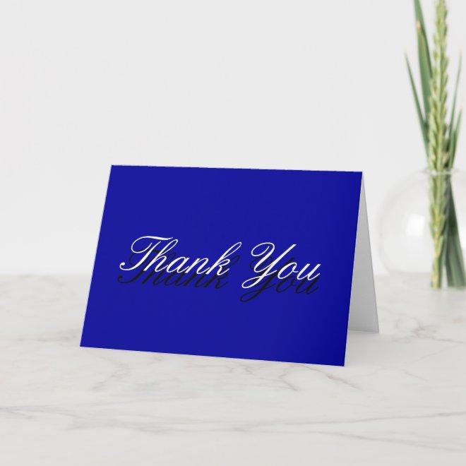 Thank You Blue White Greeting Card