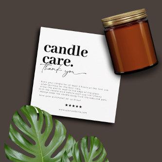 Thank You Candle Care Modern