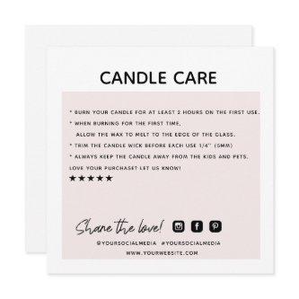 Thank You Candle Care Order
