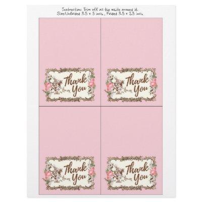 Thank You card -  Alice in wonderland Flyer