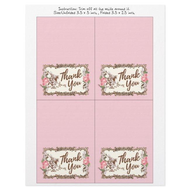 Thank You card - Alice in wonderland Flyer