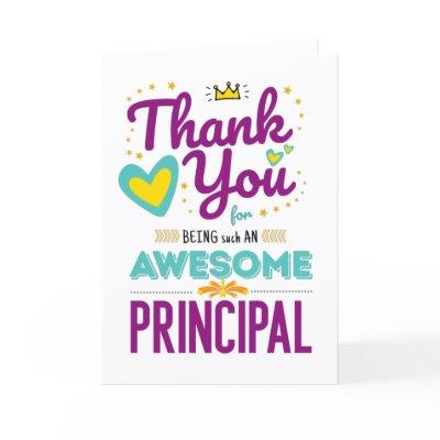 Thank You Card for Awesome Principal