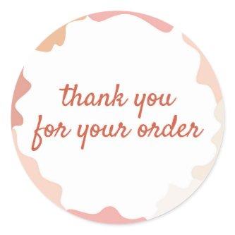 thank you card for the customer classic round sticker