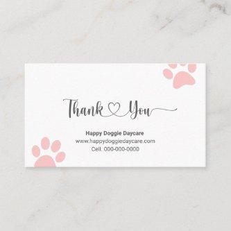 Thank You Card with Paw Print