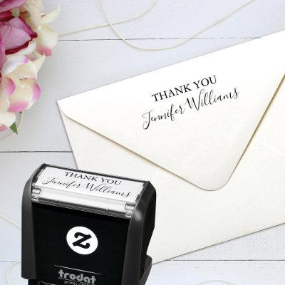 Thank You Custom Script Signature Personalized Self-inking Stamp