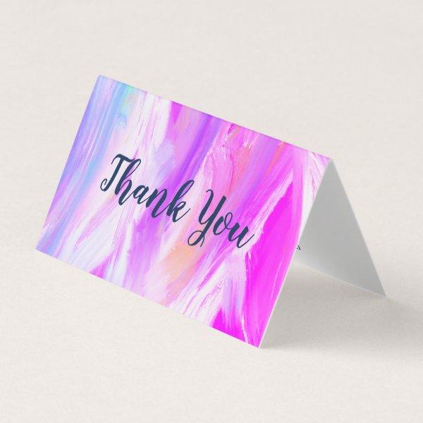 Thank You Customer Appreciation Purple Oil Paint