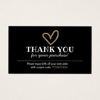 Thank You for Purchase Customer Discount Insert