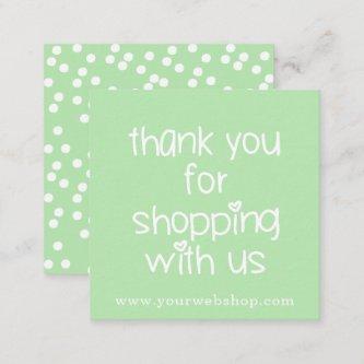 Thank You for Shopping - Cute Green Webshop Square