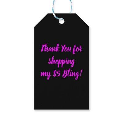 Thank You for Shopping my $5 Bling Gift Tags