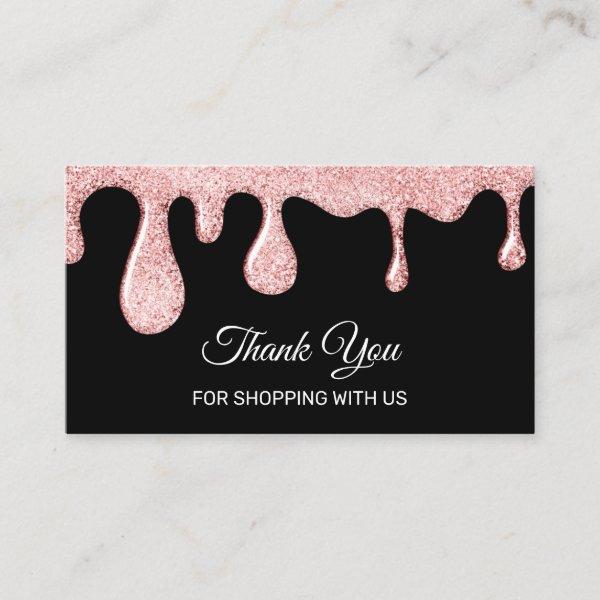 Thank You For Shopping With Us Drips Rose Nails