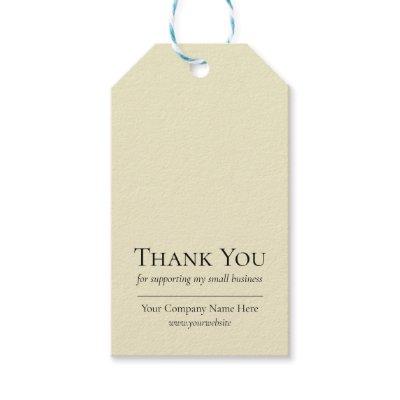 Thank You for supporting my business custom floral Gift Tags