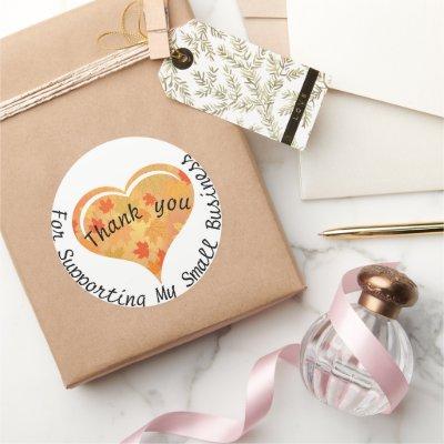 Thank You for Supporting My Small Business Sticker
