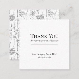 Thank you for supporting small business floral  square